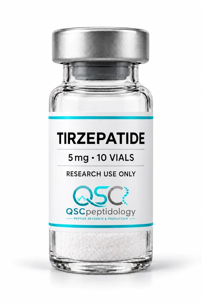 Tirzepatide 5mg (Pacote de 10 frascos) QSC Peptidology